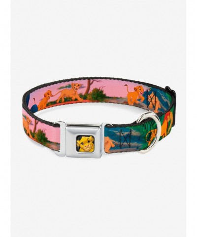 New Arrival Disney The Lion King Simba Nala Growing Up Seatbelt Buckle Dog Collar $10.21 Pet Collars