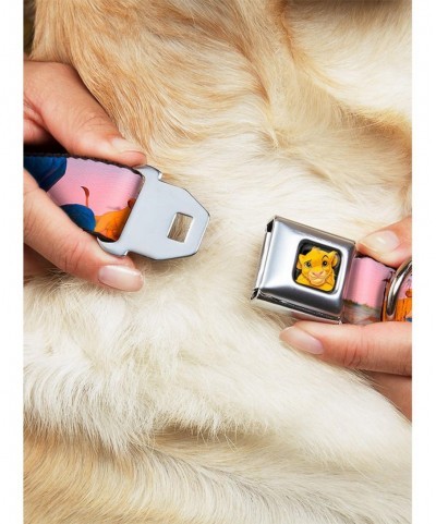 New Arrival Disney The Lion King Simba Nala Growing Up Seatbelt Buckle Dog Collar $10.21 Pet Collars