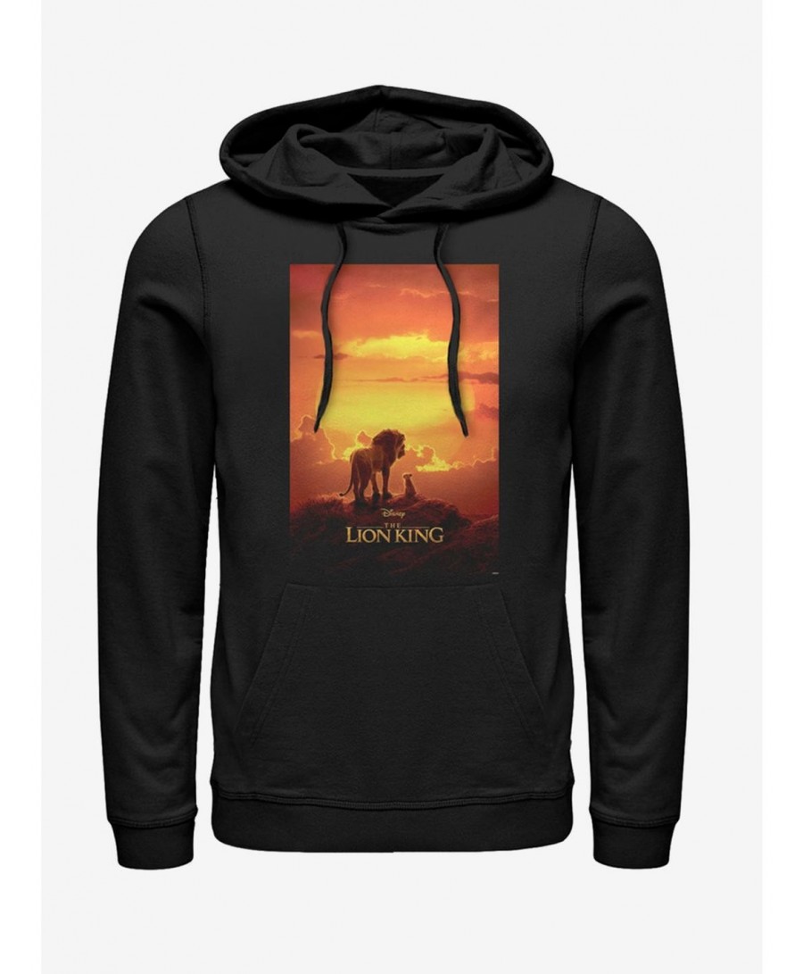 Seasonal Sale Disney The Lion King 2019 Pride Rock Poster Hoodie $11.49 Hoodies