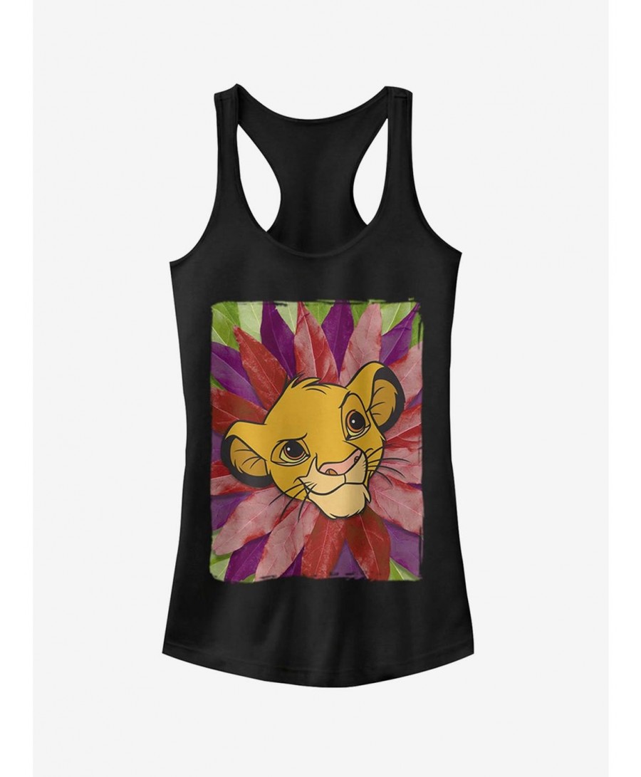 Cheap Sale Disney Lion King Simba Leaf Mane Girls Tank Top $8.17 Tops