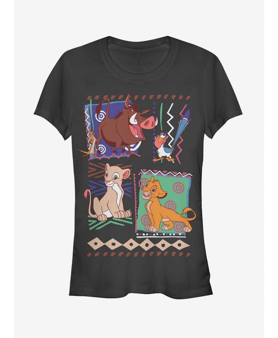 Sale Item Disney Lion King Retro 90's Savannah Friends Girls T-Shirt $6.18 T-Shirts