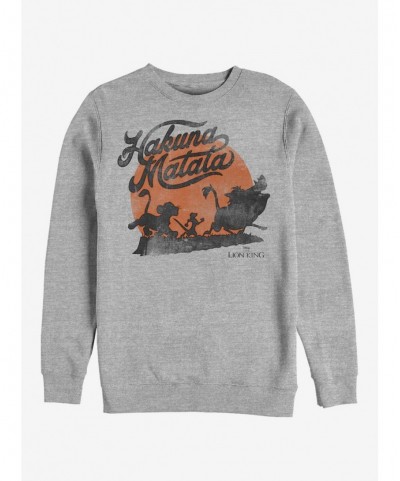 Clearance Disney The Lion King Hakuna Sun Crew Sweatshirt $13.87 Sweatshirts