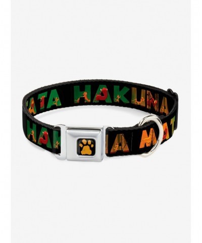 Unique Disney The Lion King Hakuna Matata Scenes Seatbelt Buckle Dog Collar $11.21 Pet Collars