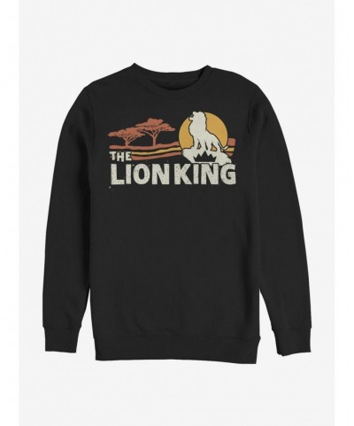 Flash Deal Disney The Lion King 2019 Savannah Scene Back Sweatshirt $10.04 Sweatshirts