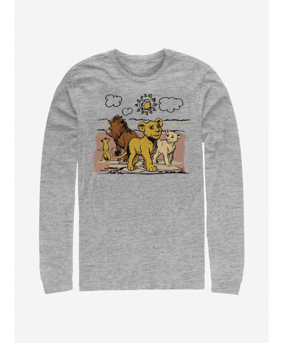 High Quality Disney The Lion King 2019 Hakuna Group Long-Sleeve T-Shirt $12.11 T-Shirts