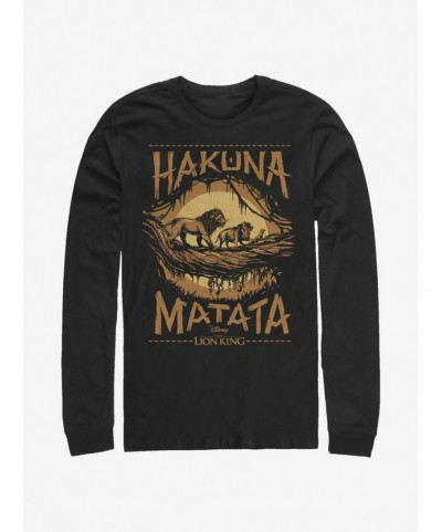 Fashion Disney The Lion King 2019 Savanna Poster Long-Sleeve T-Shirt $10.26 T-Shirts