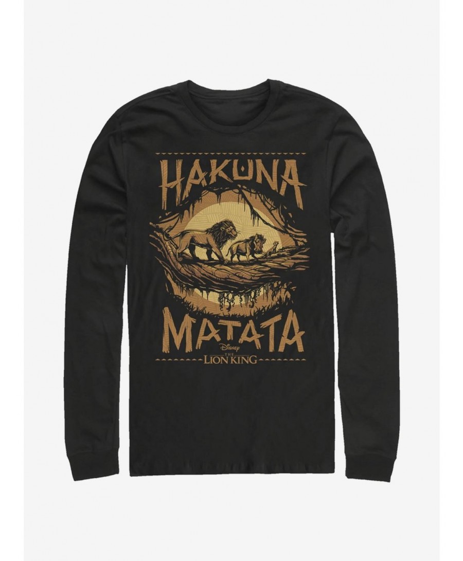 Fashion Disney The Lion King 2019 Savanna Poster Long-Sleeve T-Shirt $10.26 T-Shirts