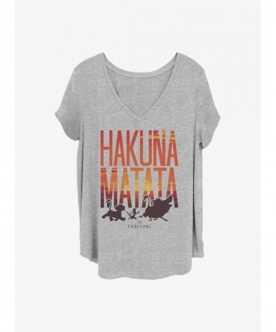 Limited Time Special Disney The Lion King Sunset Matata Girls T-Shirt Plus Size $8.55 T-Shirts