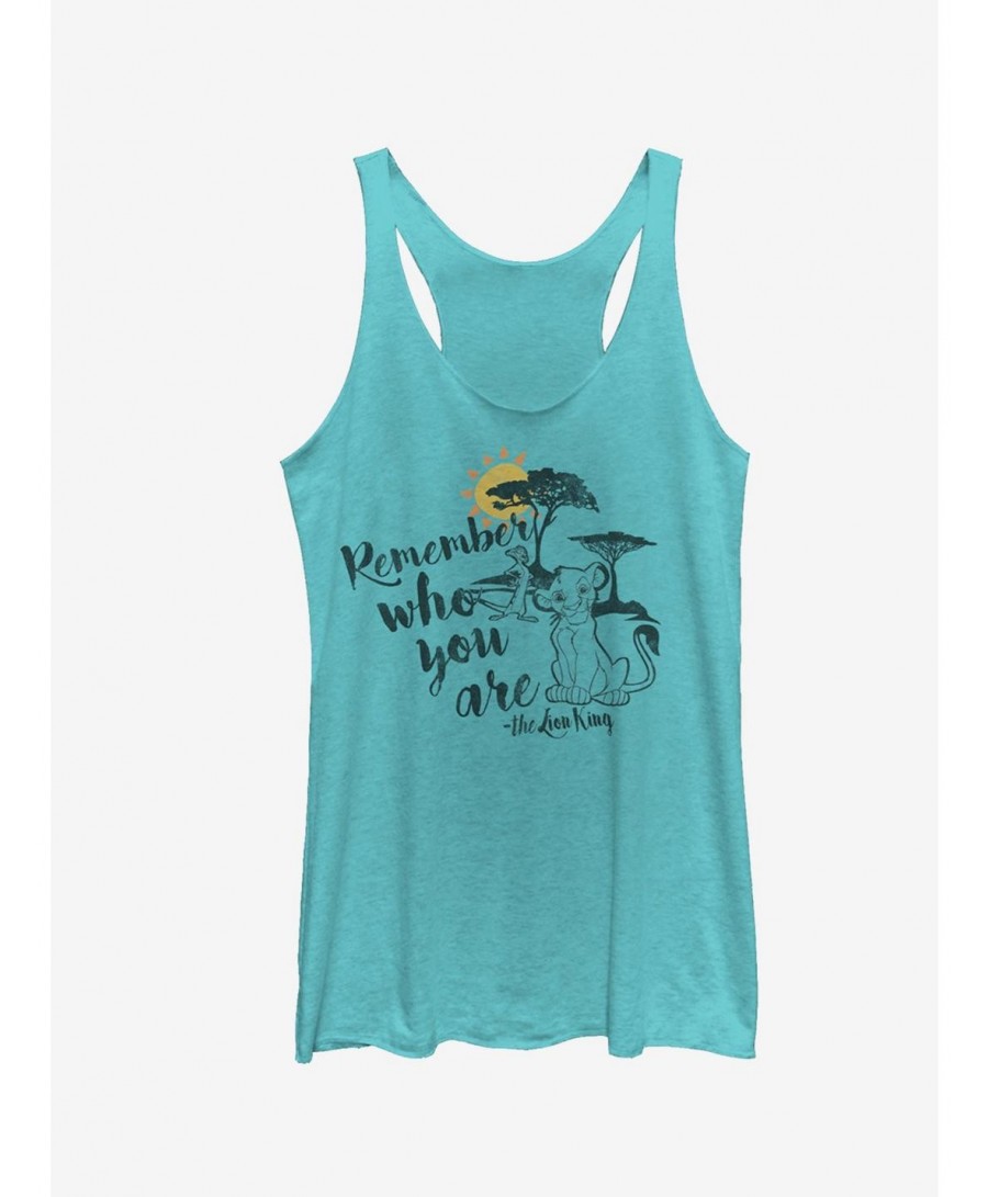 Limited Time Special Lion King Simba Never Forget Who You Are Girls Tanks $9.32 Tanks