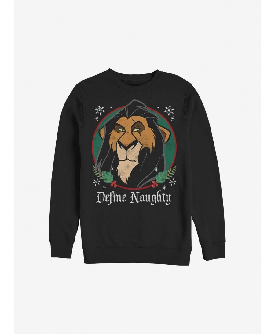 New Arrival Disney The Lion King Define Naughty Holiday Sweatshirt $11.81 Sweatshirts