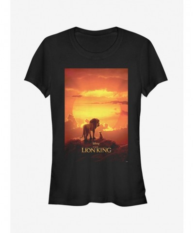 Premium Disney The Lion King 2019 Pride Rock Poster Girls T-Shirt $8.17 T-Shirts