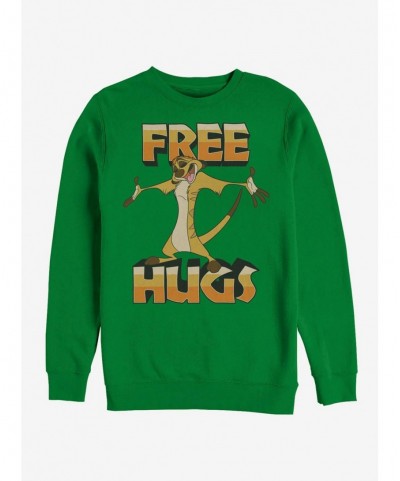 Limited Time Special Lion King Timon Free Hugs Sweatshirt $11.22 Sweatshirts