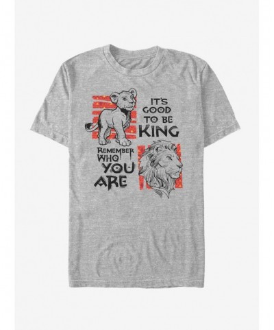 Seasonal Sale Disney The Lion King 2019 Simba Text T-Shirt $8.03 T-Shirts