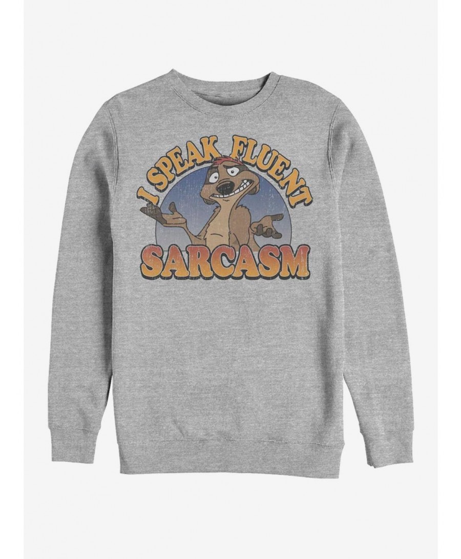 Big Sale Disney The Lion King Sarcasm Crew Sweatshirt $13.58 Sweatshirts