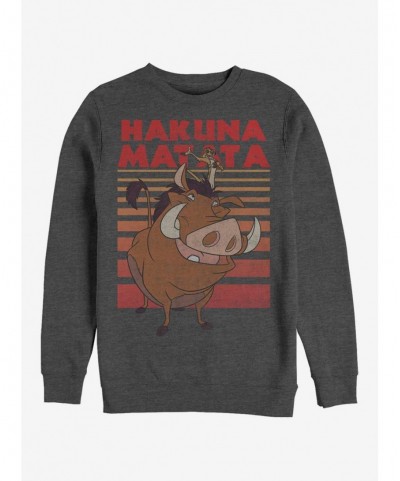 Low Price Disney The Lion King Classic Hakuna Matata Crew Sweatshirt $9.74 Sweatshirts