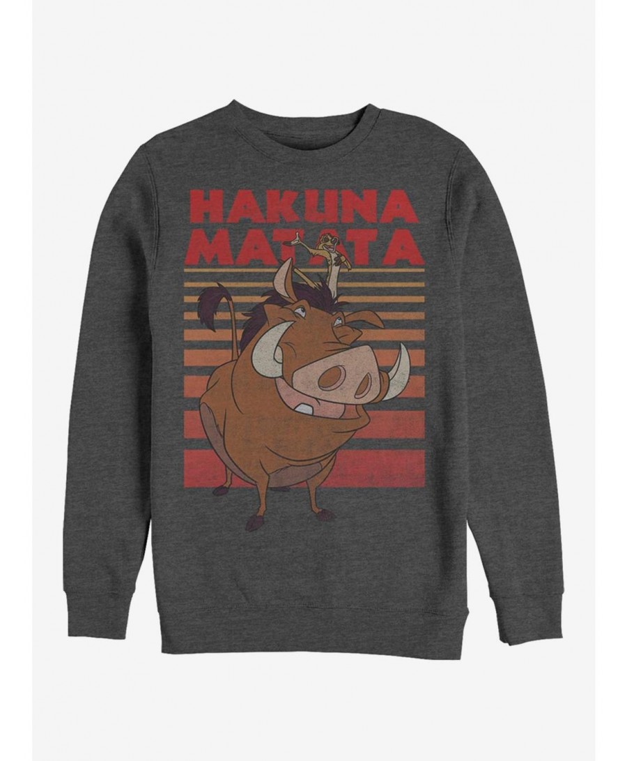 Low Price Disney The Lion King Classic Hakuna Matata Crew Sweatshirt $9.74 Sweatshirts