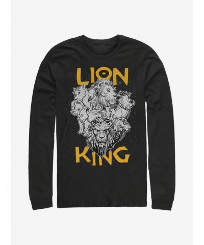 Pre-sale Disney The Lion King 2019 Cast Photo Long-Sleeve T-Shirt $13.16 T-Shirts