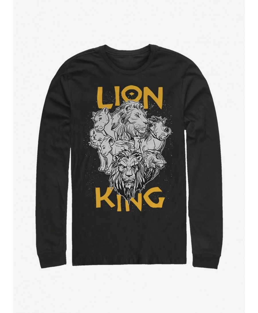 Pre-sale Disney The Lion King 2019 Cast Photo Long-Sleeve T-Shirt $13.16 T-Shirts