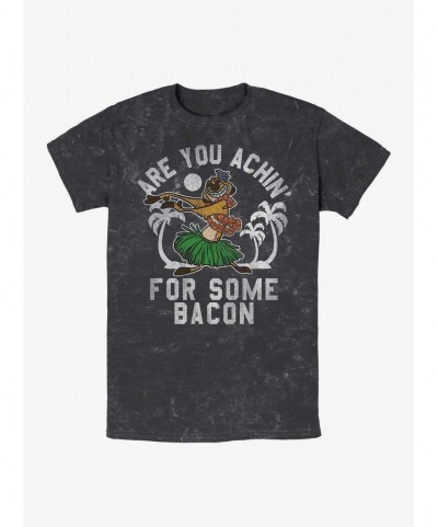 Discount Sale Disney The Lion King Bacon Achin' Mineral Wash T-Shirt $7.25 T-Shirts