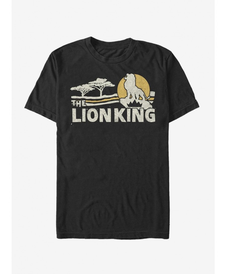 Hot Selling Disney The Lion King 2019 Savannah Scene Back T-Shirt $8.60 T-Shirts