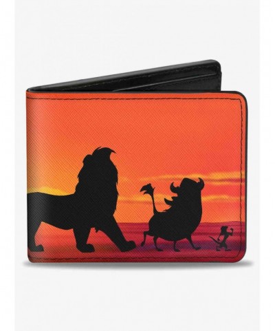 Clearance Disney The Lion King Hakuna Matata Simba Pumbaa Timon Sunset Silhouette Bifold Wallet $7.94 Wallets