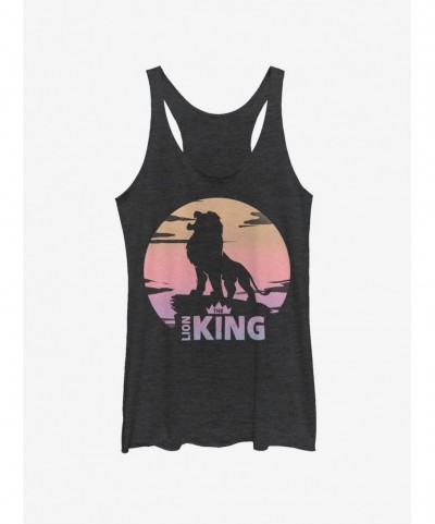 Flash Deal Disney The Lion King 2019 Sunset Logo Girls Tank $8.70 Tanks