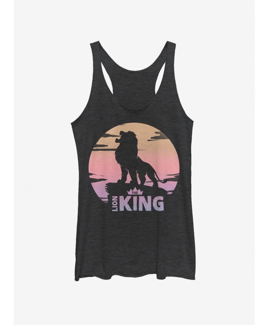 Flash Deal Disney The Lion King 2019 Sunset Logo Girls Tank $8.70 Tanks