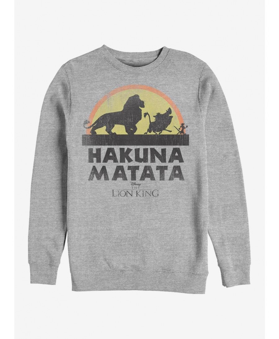 Flash Deal Disney The Lion King Hakuna Walk Crew Sweatshirt $9.15 Sweatshirts