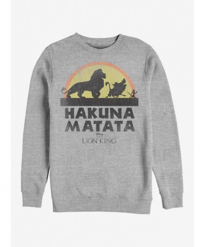 Flash Deal Disney The Lion King Hakuna Walk Crew Sweatshirt $9.15 Sweatshirts