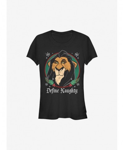 Value Item Disney The Lion King Define Naughty Holiday Girls T-Shirt $8.76 T-Shirts