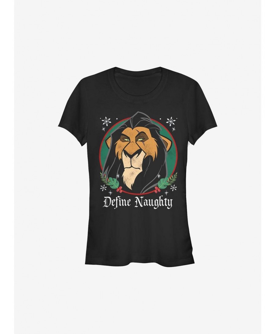 Value Item Disney The Lion King Define Naughty Holiday Girls T-Shirt $8.76 T-Shirts