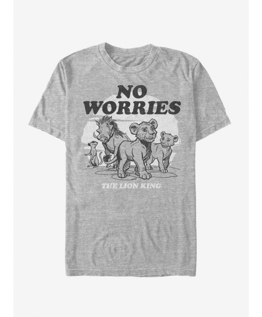 Bestselling Disney The Lion King 2019 No Worries Back T-Shirt $5.74 T-Shirts