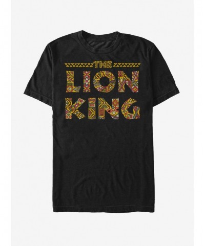 Exclusive Price Lion King Tribal Print Logo T-Shirt $7.65 T-Shirts