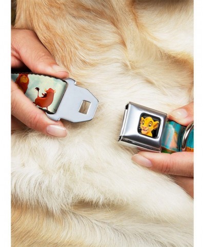 Pre-sale Disney The Lion King Simba Pumba Timon Growing Up Seatbelt Buckle Dog Collar $9.71 Pet Collars