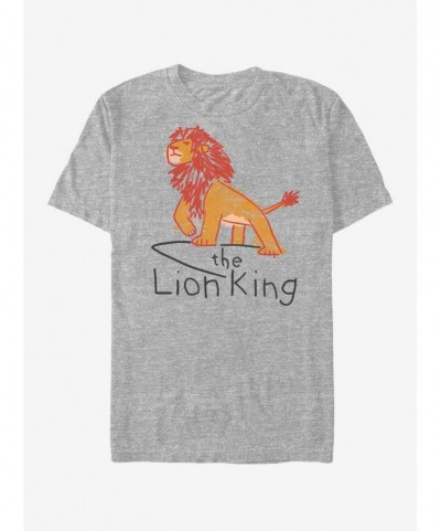 Flash Sale Disney The Lion King Scribble King T-Shirt $8.41 T-Shirts