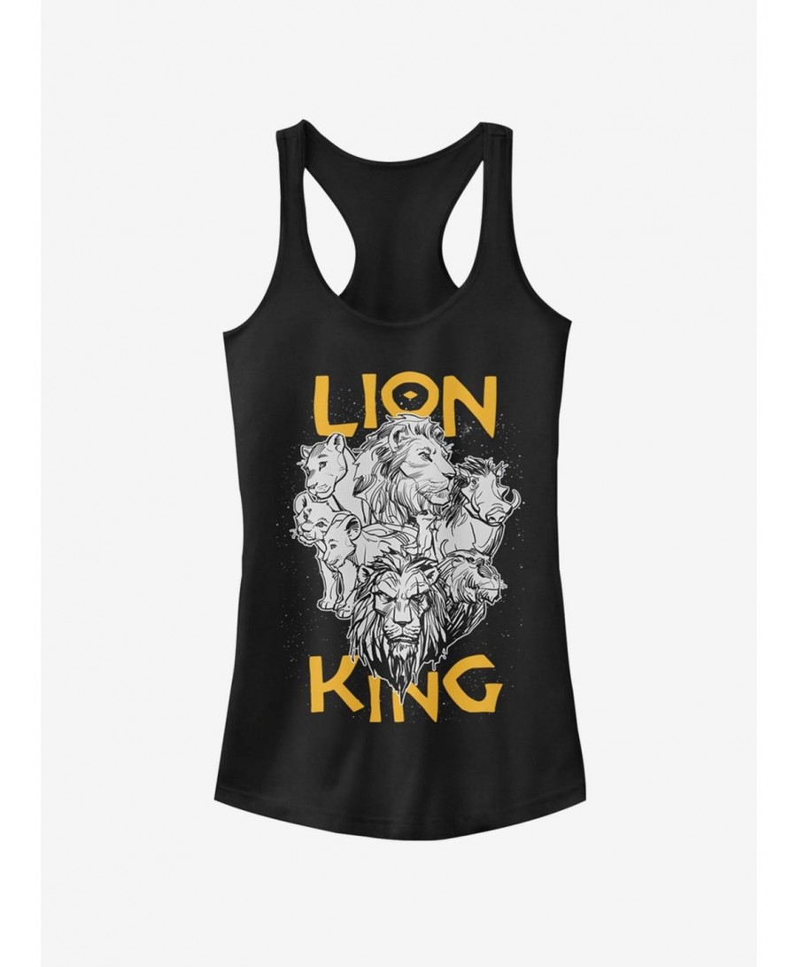 Bestselling Disney The Lion King 2019 Cast Photo Girls Tank $9.56 Tanks