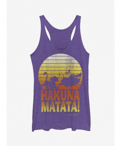 Clearance Lion King Hakuna Matata Profile Girls Tanks $10.36 Tanks