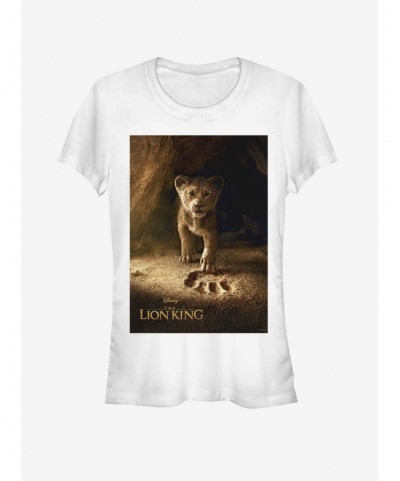 Festival Price Disney The Lion King 2019 Simba Poster Girls White T-Shirt $7.77 T-Shirts