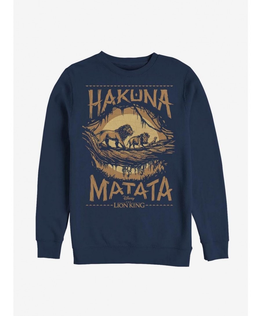 Discount Sale Disney The Lion King 2019 Savanna Poster Sweatshirt $12.69 Sweatshirts