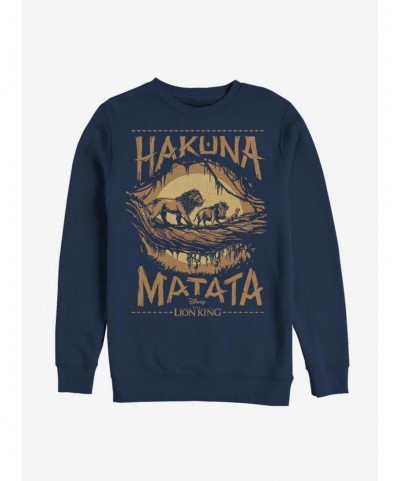 Discount Sale Disney The Lion King 2019 Savanna Poster Sweatshirt $12.69 Sweatshirts