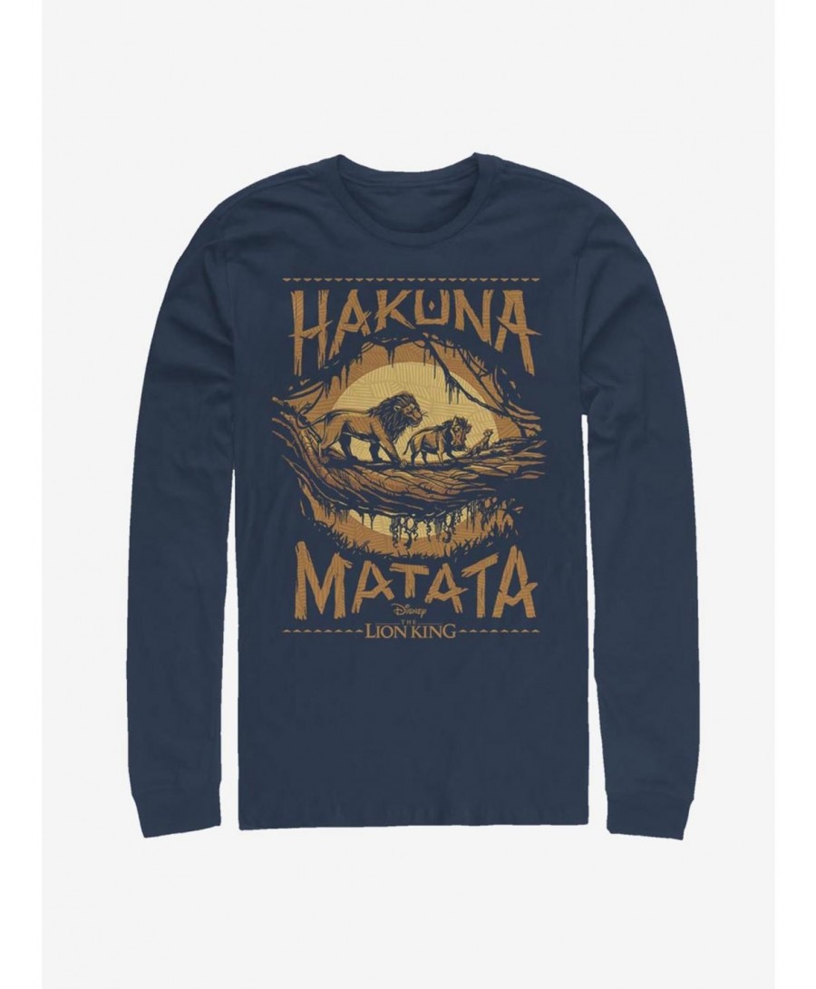 Wholesale Disney The Lion King 2019 Savanna Poster Long-Sleeve T-Shirt $13.16 T-Shirts