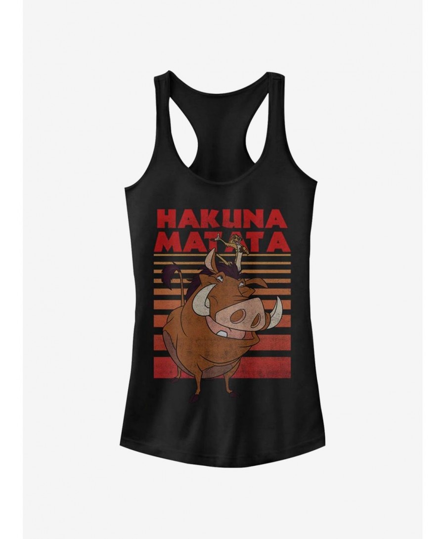 Exclusive Price Disney The Lion King Classic Hakuna Matata Girls Tank $6.57 Tanks