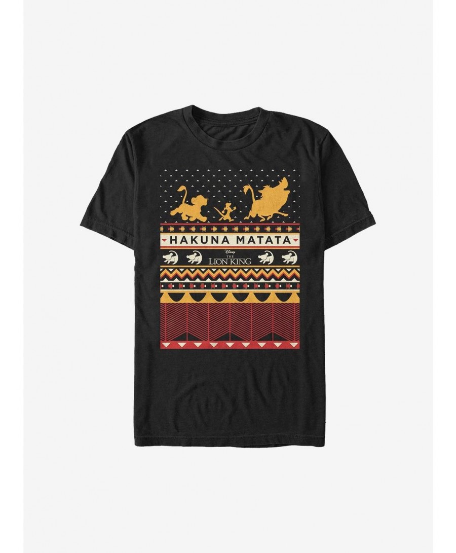 Discount Disney The Lion King Hakuna My Knits Ugly Christmas Sweater T-Shirt $8.60 T-Shirts