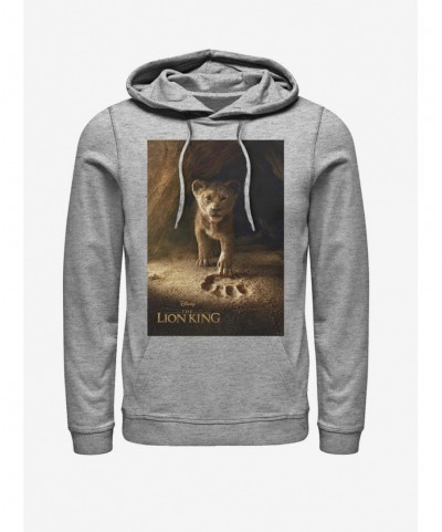 Clearance Disney The Lion King 2019 Simba Poster Heathered Hoodie $15.80 Hoodies