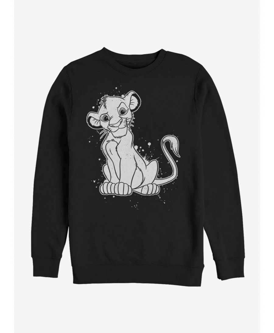 Bestselling Disney The Lion King Simba Splatter Sweatshirt $9.74 Sweatshirts