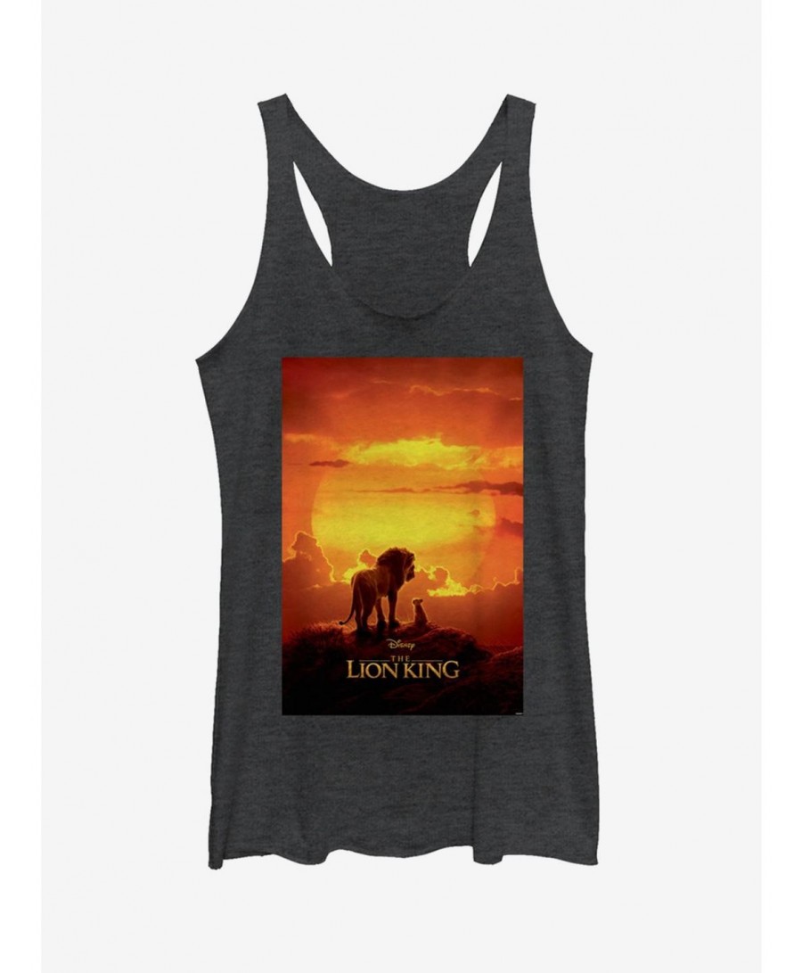 Limited Time Special Disney The Lion King 2019 Pride Rock Poster Heathered Girls Tank Top $10.15 Tops