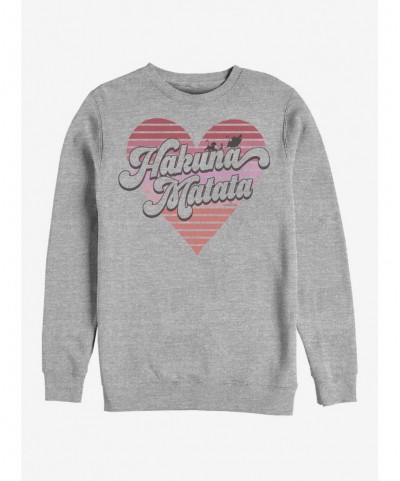 Premium Disney The Lion King Hakuna Heart Crew Sweatshirt $8.86 Sweatshirts