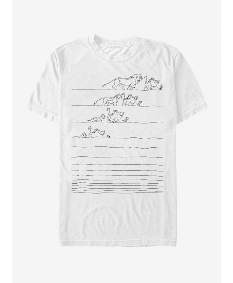 New Arrival Disney The Lion King No Worry Lines T-Shirt $8.41 T-Shirts