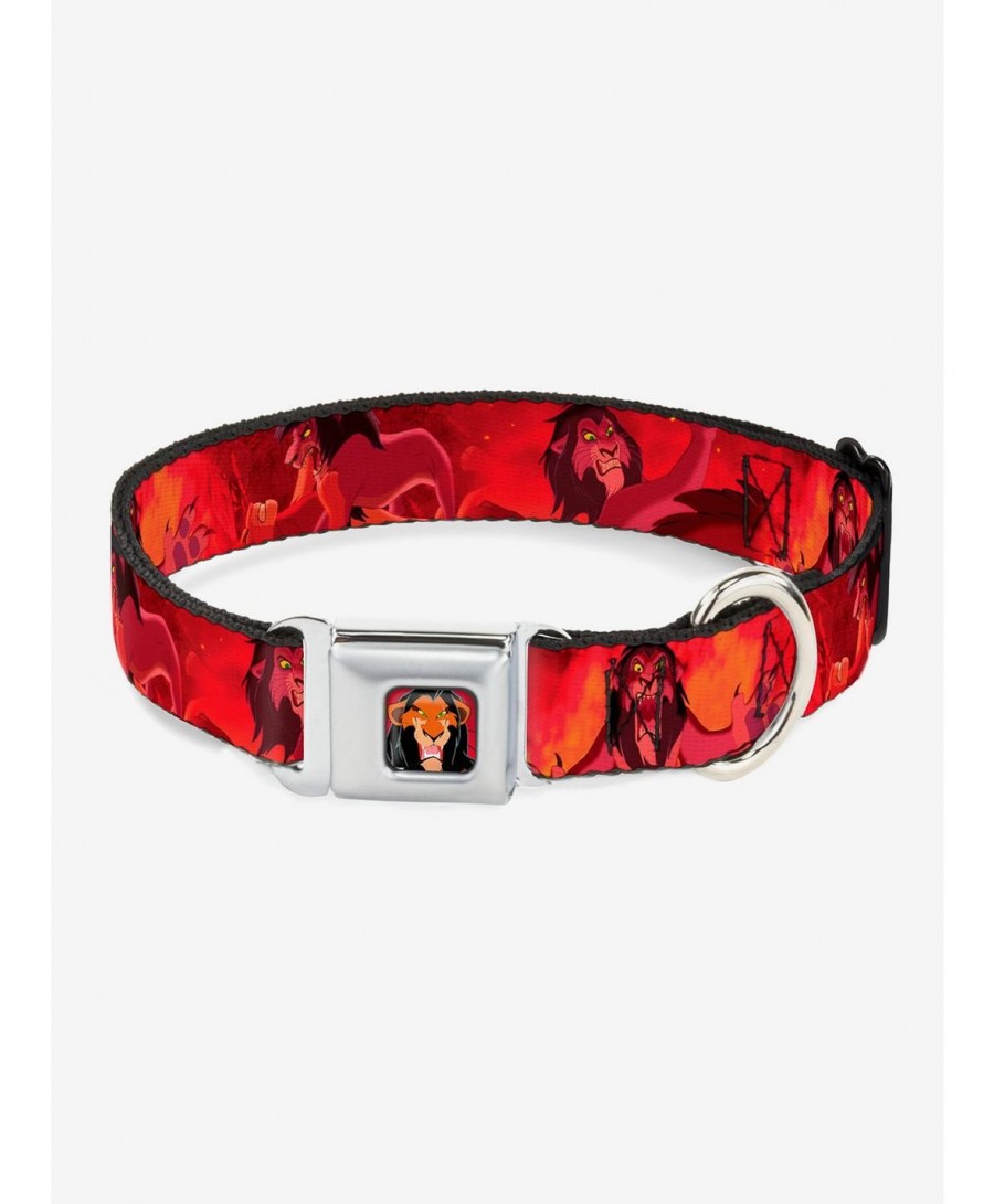 Crazy Deals Disney The Lion King Simba Scar Battle Scene Seatbelt Buckle Dog Collar $11.45 Pet Collars