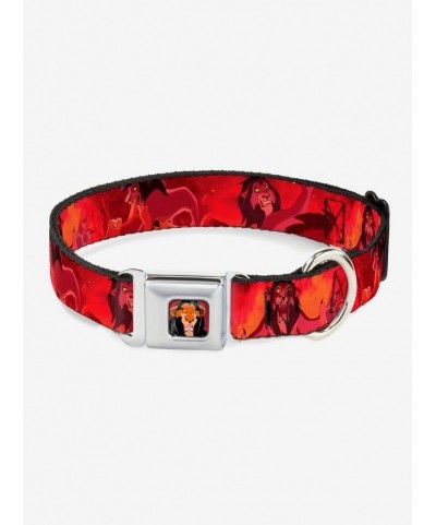 Crazy Deals Disney The Lion King Simba Scar Battle Scene Seatbelt Buckle Dog Collar $11.45 Pet Collars